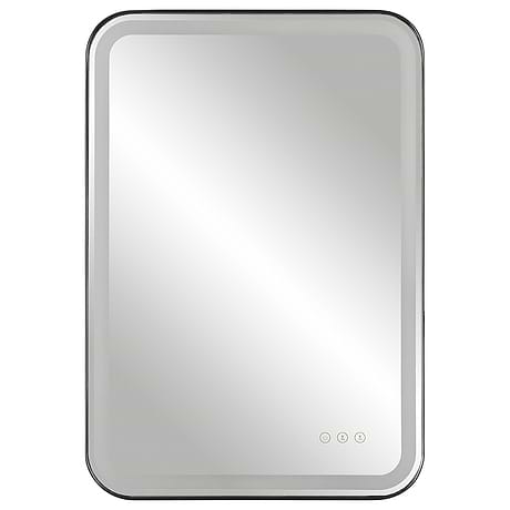 Liba Satin Black 22x32" Rectangle LED Mirror