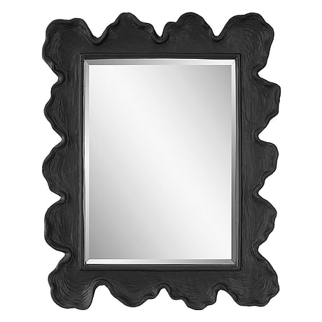 Talya Matte Black 27x34" Rectangle Mirror