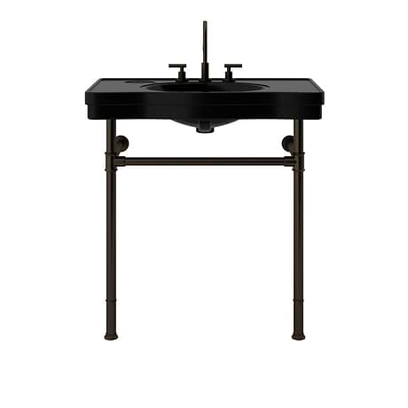 Charles Oil Rubbed Bronze 36" Single Console with Black Ceramic Top