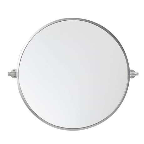Liora Silver 24" Round Tilt Mirror