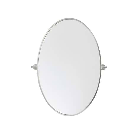 Liora Silver 21x32" Oval Tilt Mirror
