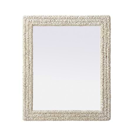 Marlis Ivory Corn Husk 30x36" Rectangle Mirror