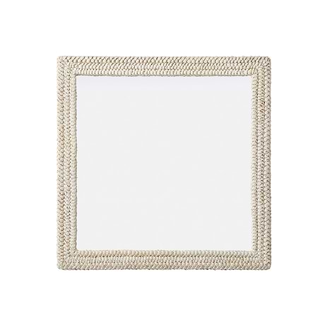 Marlis Ivory Corn Husk 40x40" Square Mirror