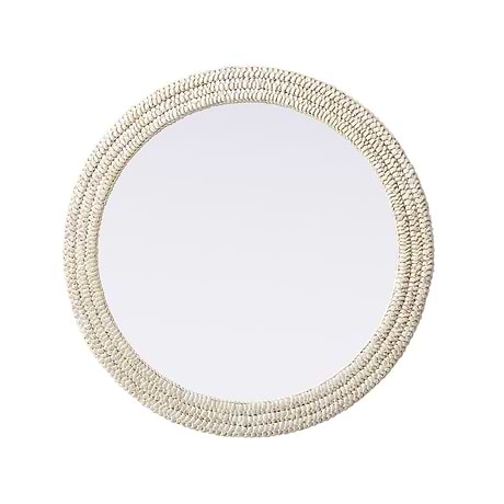 Marlis Ivory Corn Husk 36" Round Mirror