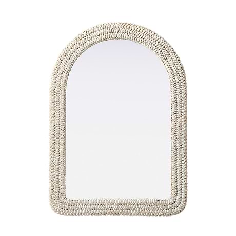 Marlis Ivory Corn Husk 30x42" Arched Mirror