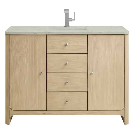 Gracyn Driftwood 48" Single Vanity with Victorian Silver Quartz Top by JMV