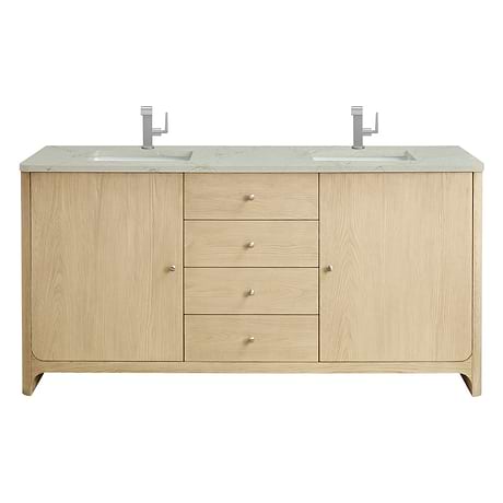 Gracyn Driftwood 72" Double Vanity with Victorian Silver Quartz Top by JMV
