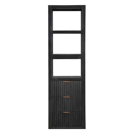 Solara Black Oak 22" Linen Cabinet