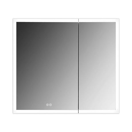 Mirava 36x32"  Rectangle Recessed or Wall Mounted Side by Side LED Medicine Cabinet with Mirror