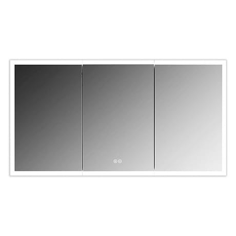 Mirava 60x32"  Rectangle Recessed or Wall Mounted Side by Side LED Medicine Cabinet with Mirror