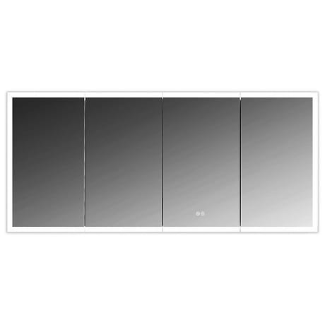 Mirava 72x32"  Rectangle Recessed or Wall Mounted Side by Side LED Medicine Cabinet with Mirror