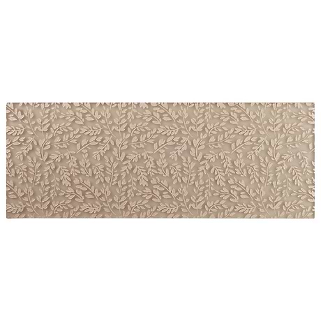 Sonya Flowers Bronze 6x16 Frosted Glass Tile