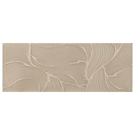 Sonya Waves Bronze 6x16 Frosted Glass Tile
