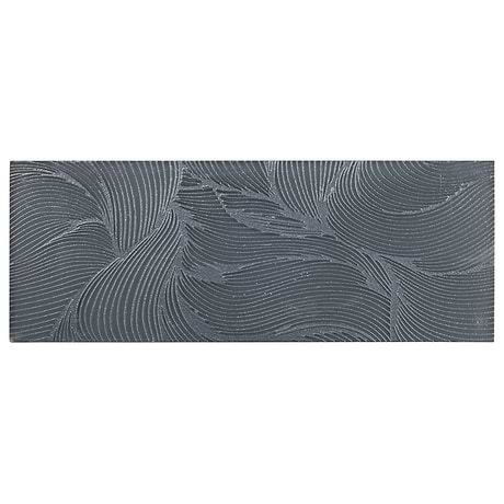 Sonya Waves Midnight Gray 6x16 Frosted Glass Tile