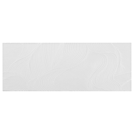 Sonya Waves Pearl White 6x16 Frosted Glass Tile