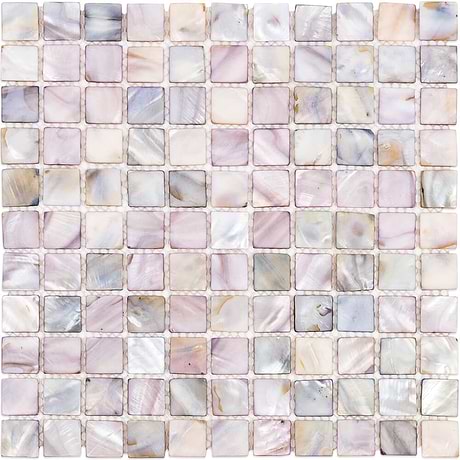 Mother Of Pearl Silver 1x1 Square Polished Mosaic