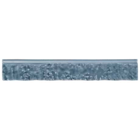 Wabi Sabi River Blue 1.5x9 Glossy Ceramic Bullnose