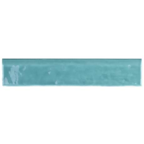 Seaport  Aquamarine 2x10 Polished Ceramic Bullnose