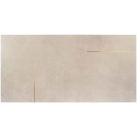 Lines Brass Inlay Greige 24X48 Matte Porcelain Tile
