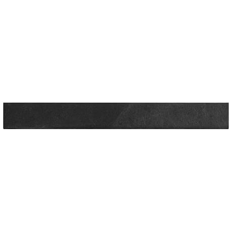 Era Charcoal Black 3x24 Limestone Look Matte Porcelain Bullnose