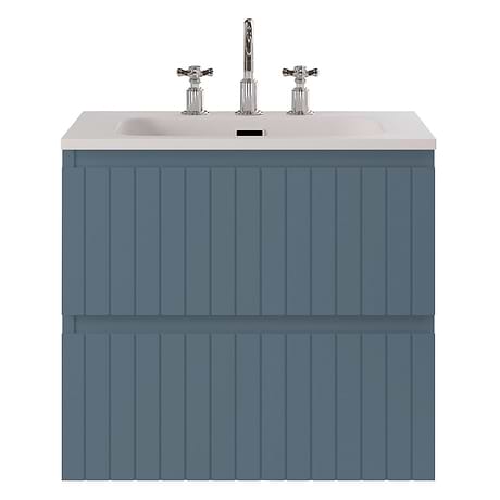 Prima Denim Blue 24" Single Vanity with Integrated Solid Surface Top