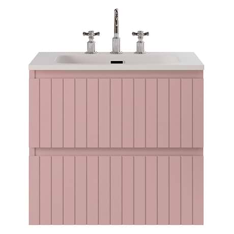 Prima Rose Pink 24" Single Vanity with Integrated Solid Surface Top
