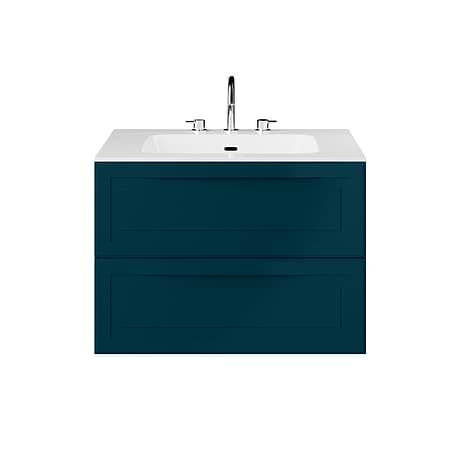Alma Turquoise 30" Single Vanity with Integrated White Solid Surface Top