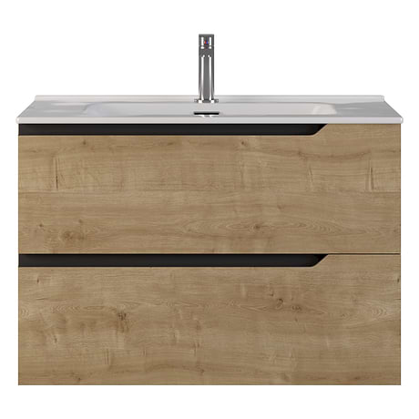 Duo Blonde Wood 32" Single Vanity with White Top
