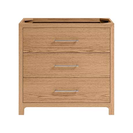 Edison Medium Ash 36" Single Vanity without Top by TileBar Studio Vanities