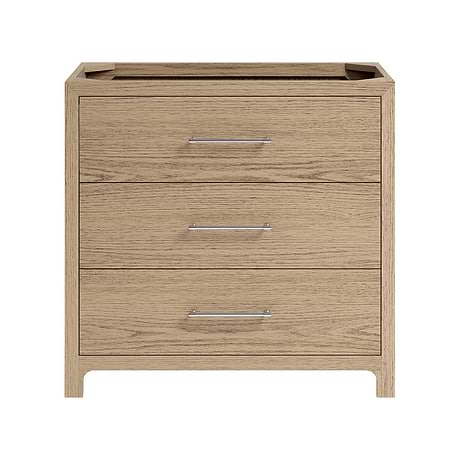 Edison Medium Ash 36" Single Vanity without Top by TileBar Studio Vanities