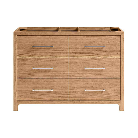 Edison Medium Ash 48" Single Vanity without Top by TileBar Studio Vanities