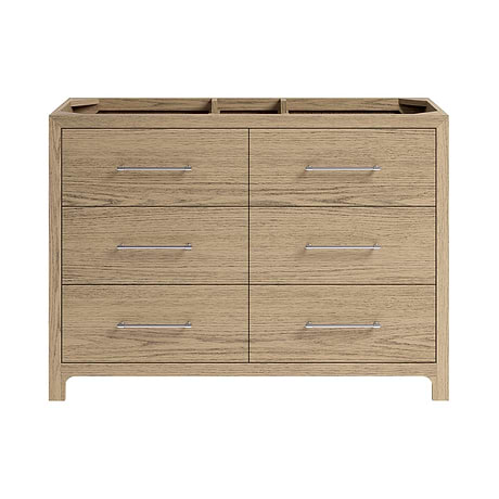 Edison Medium Ash 48" Single Vanity without Top by TileBar Studio Vanities