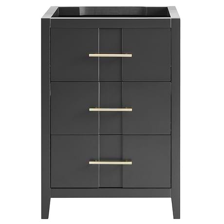 Iconic Charcoal and Gold 24" Single Vanity without Top