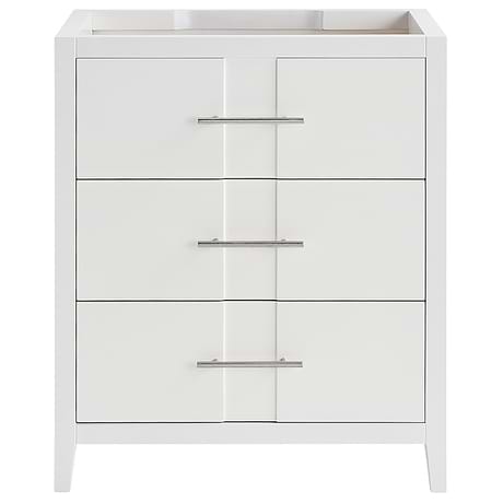 Iconic White and Silver 30" Single Vanity without Top