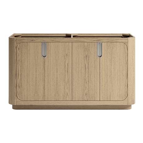 Corbin Medium Ash 60" Double Vanity without Top by TileBar Studio Vanities