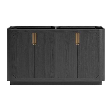 Corbin Ebony Oak 60" Double Vanity without Top by TileBar Studio Vanities
