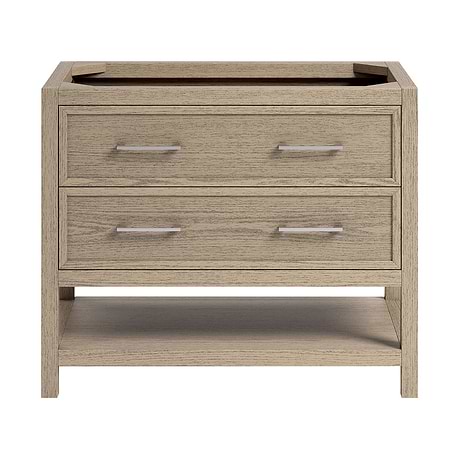 Rowan Greige Ash 36" Single Vanity without Top by TileBar Studio Vanities
