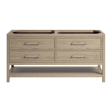 Rowan Greige Ash 60" Double Vanity without Top by TileBar Studio Vanities