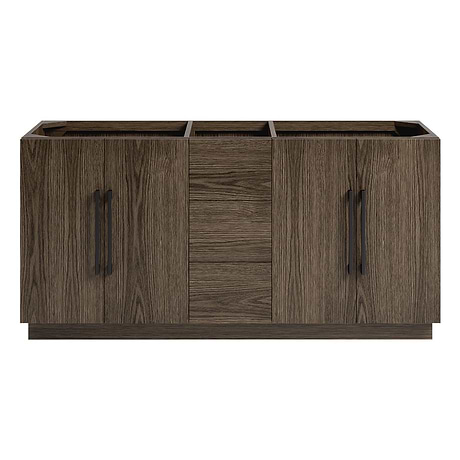 Orville Espresso Oak 60" Double Vanity without Top by TileBar Studio Vanities