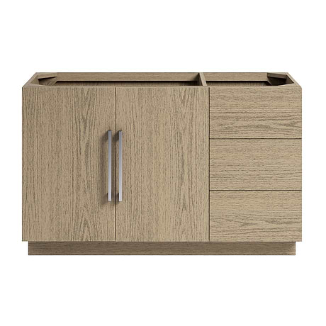Orville Greige Ash 48" Single Vanity without Top by TileBar Studio Vanities