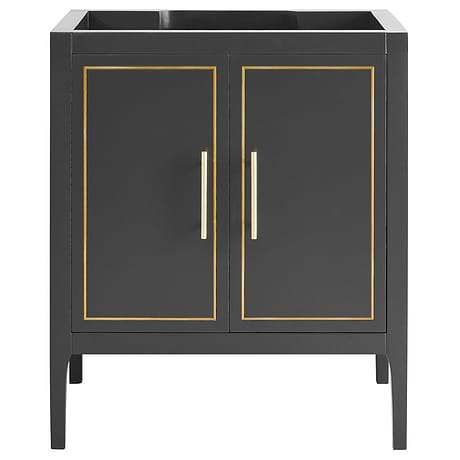 Province Charcoal and Gold 30" Single Vanity without Top