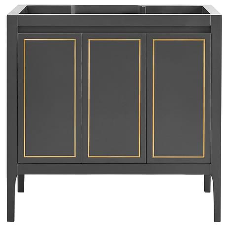 Province Charcoal and Gold 36" Single Vanity without Top