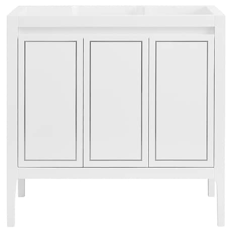 Province White and Silver 36" Single Vanity without Top