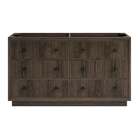 Rhett Espresso Oak 60" Double Vanity without Top by TileBar Studio Vanities