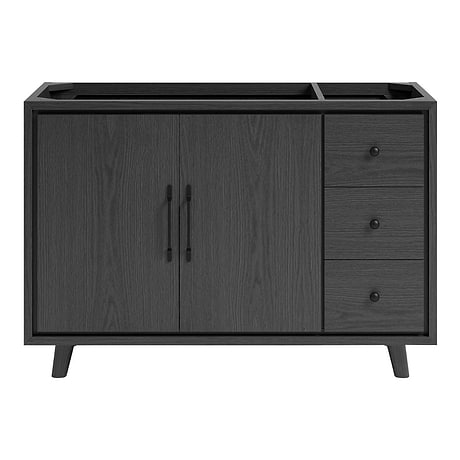 Setton Ebony Oak 48" Single Vanity without Top by TileBar Studio Vanities