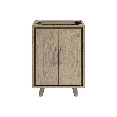 Setton Greige Ash 24" Single Vanity without Top by TileBar Studio Vanities