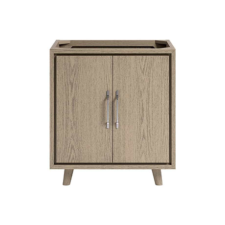 Setton Greige Ash 30" Single Vanity without Top by TileBar Studio Vanities