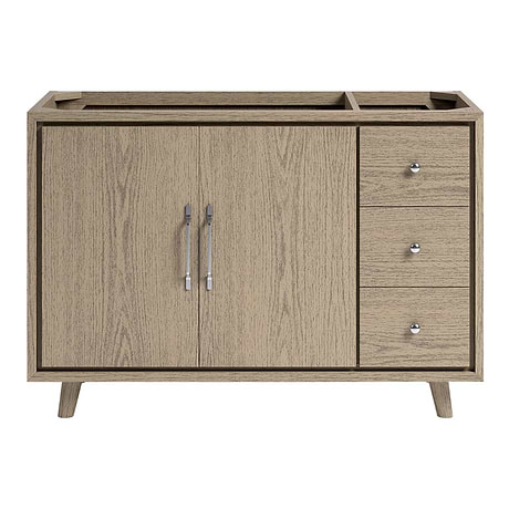 Setton Greige Ash 48" Single Vanity without Top by TileBar Studio Vanities