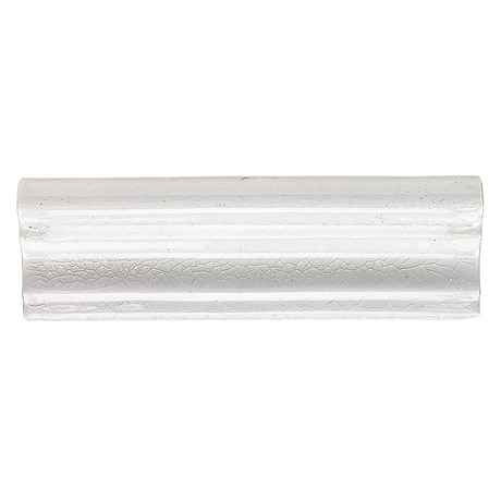 Nabi Glacier White 2x6 Crackled Glass Chair Rail Liner 