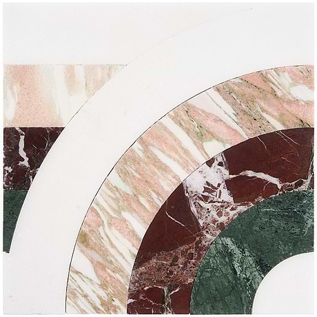 Arc Horizontal Passion Multicolor 12X12 Polished Marble Mosaic By Elizabeth Sutton